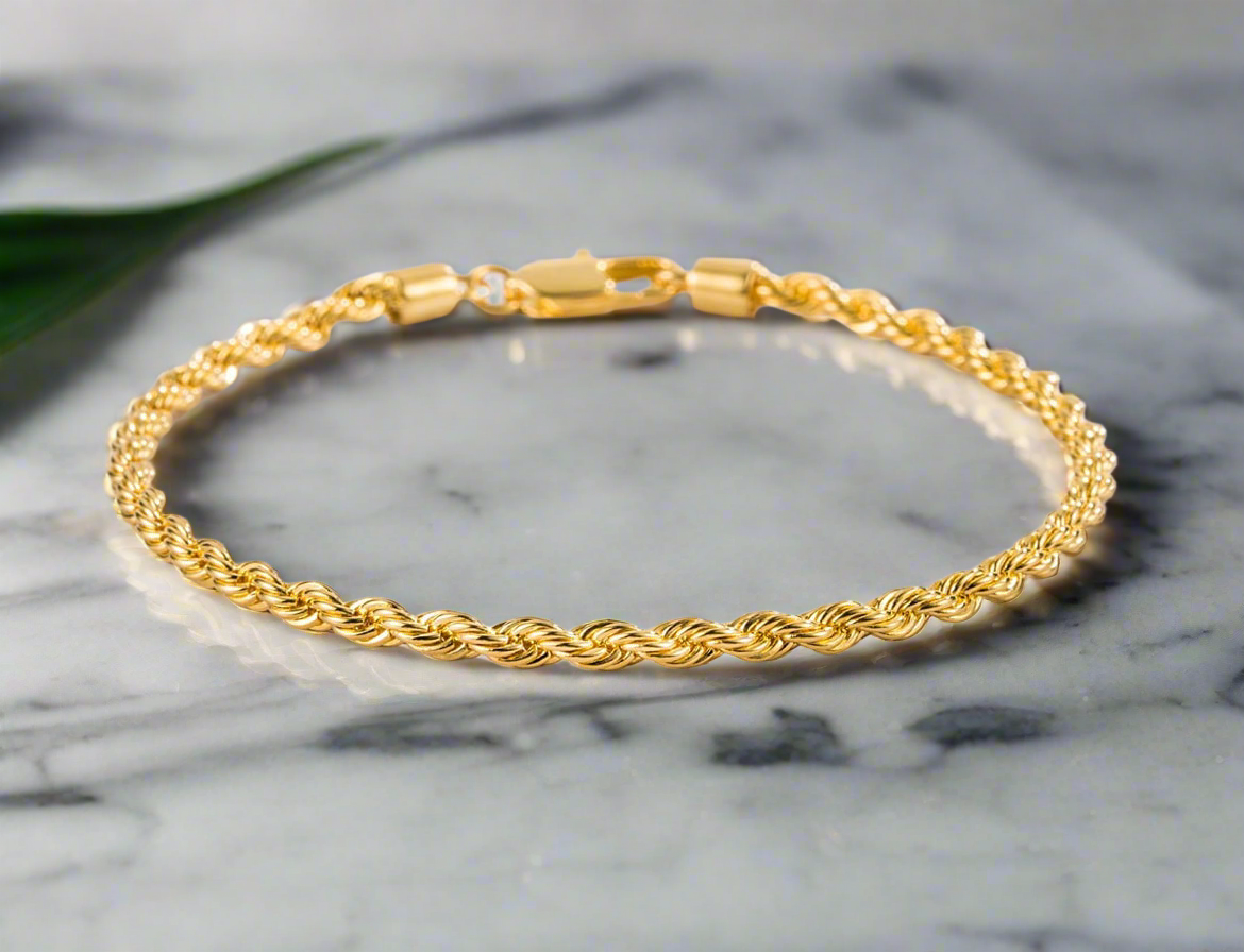 Gold rope bracelet #56