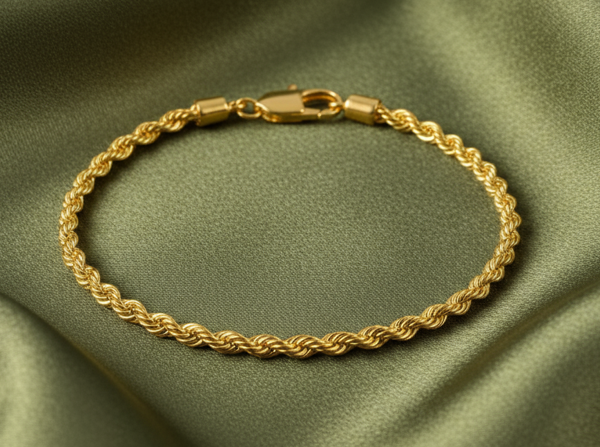 Gold rope bracelet #56