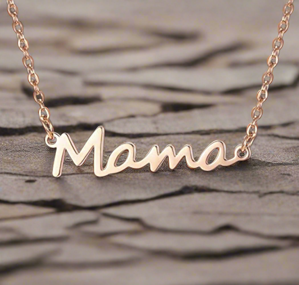 1/Rose gold Mama necklace #109