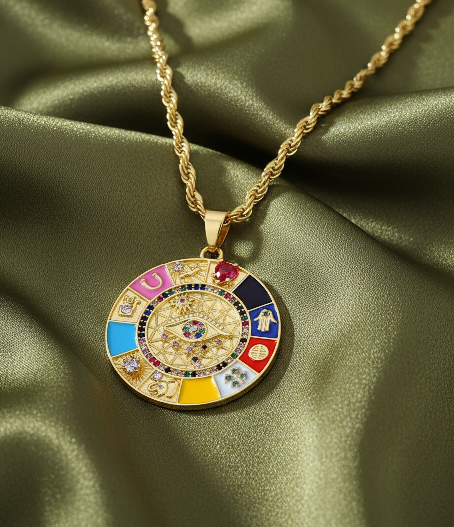 Eye hamsa necklace #2