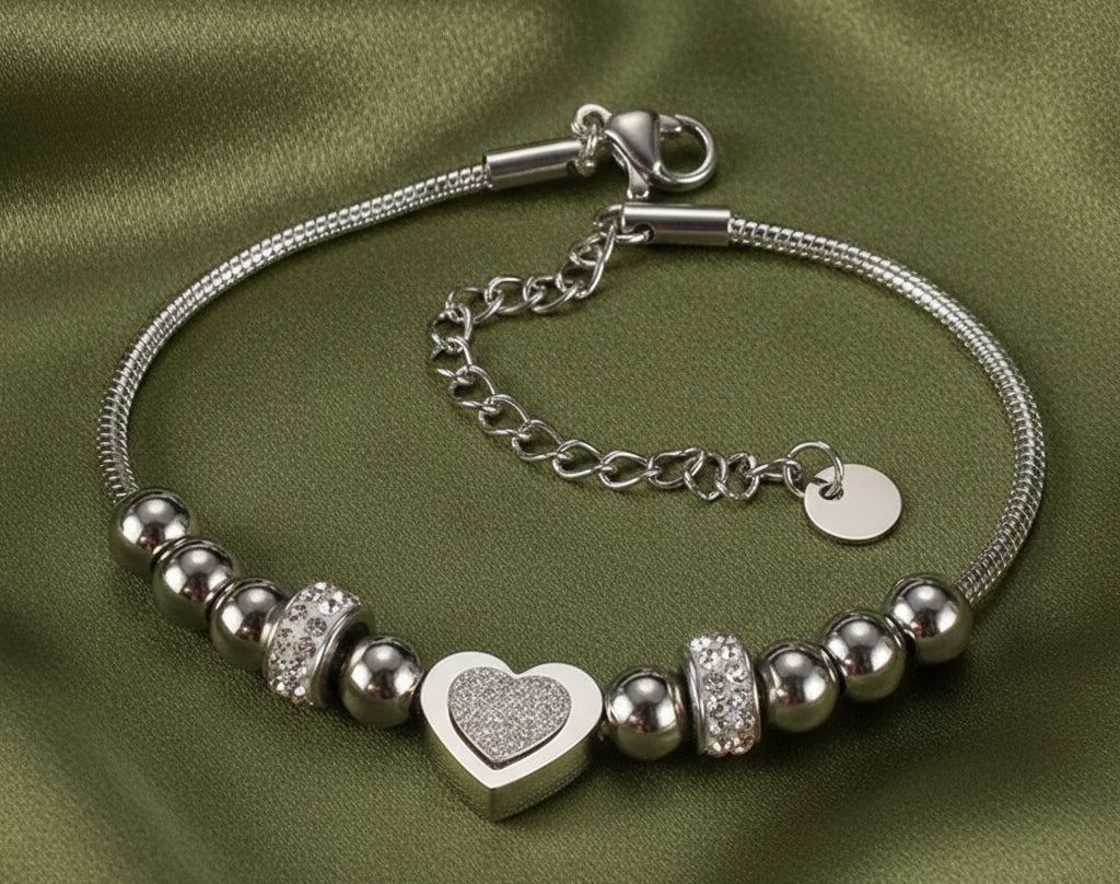 Heart charmed bracelet #58