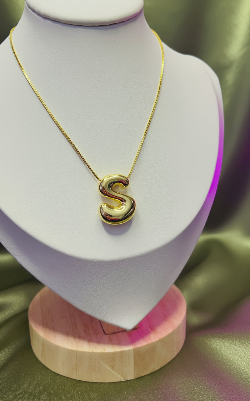 S Gold necklace #48