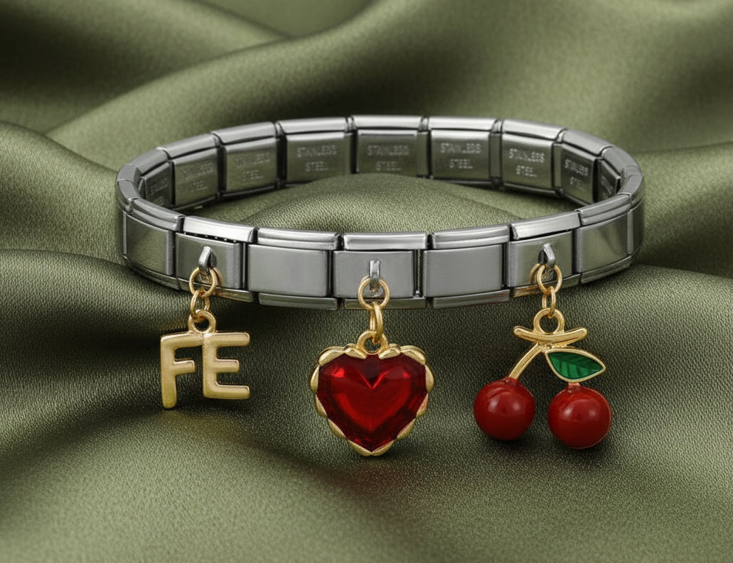 FE ✨ cherry 🍒 heart ♥️ bracelet #76