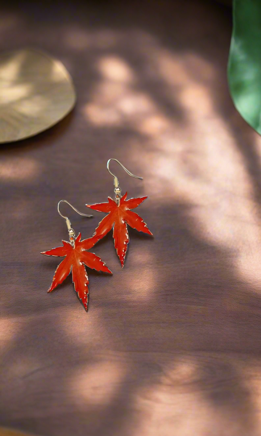 1/Natural handmade lightweight leaf 🍁 earrings #113