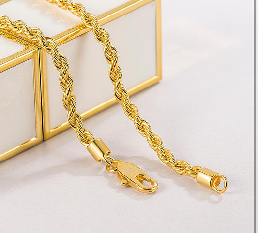 Gold rope bracelet #56