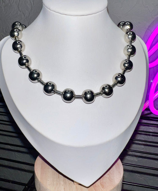 Stainless steel ball necklace #67