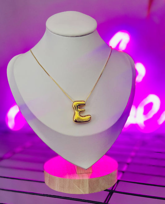 E Gold necklace #46