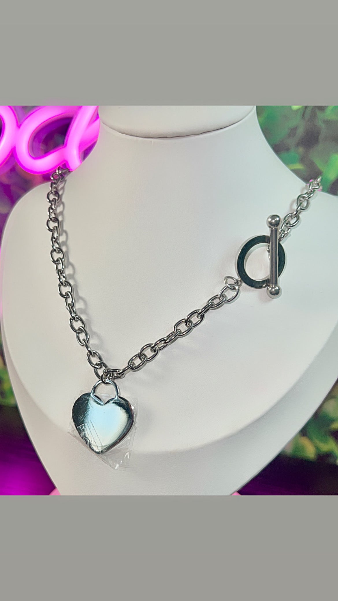 Chain ⛓️‍💥 heart necklace #126