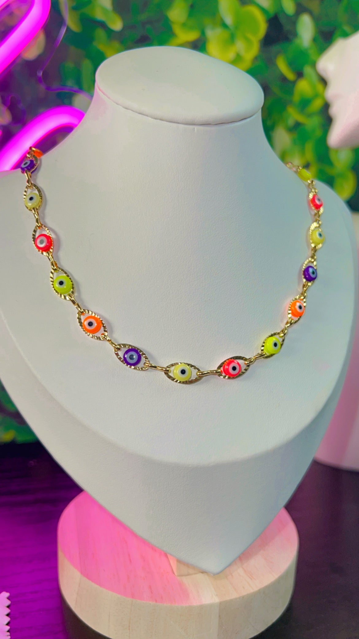 Colorful eye necklace #128